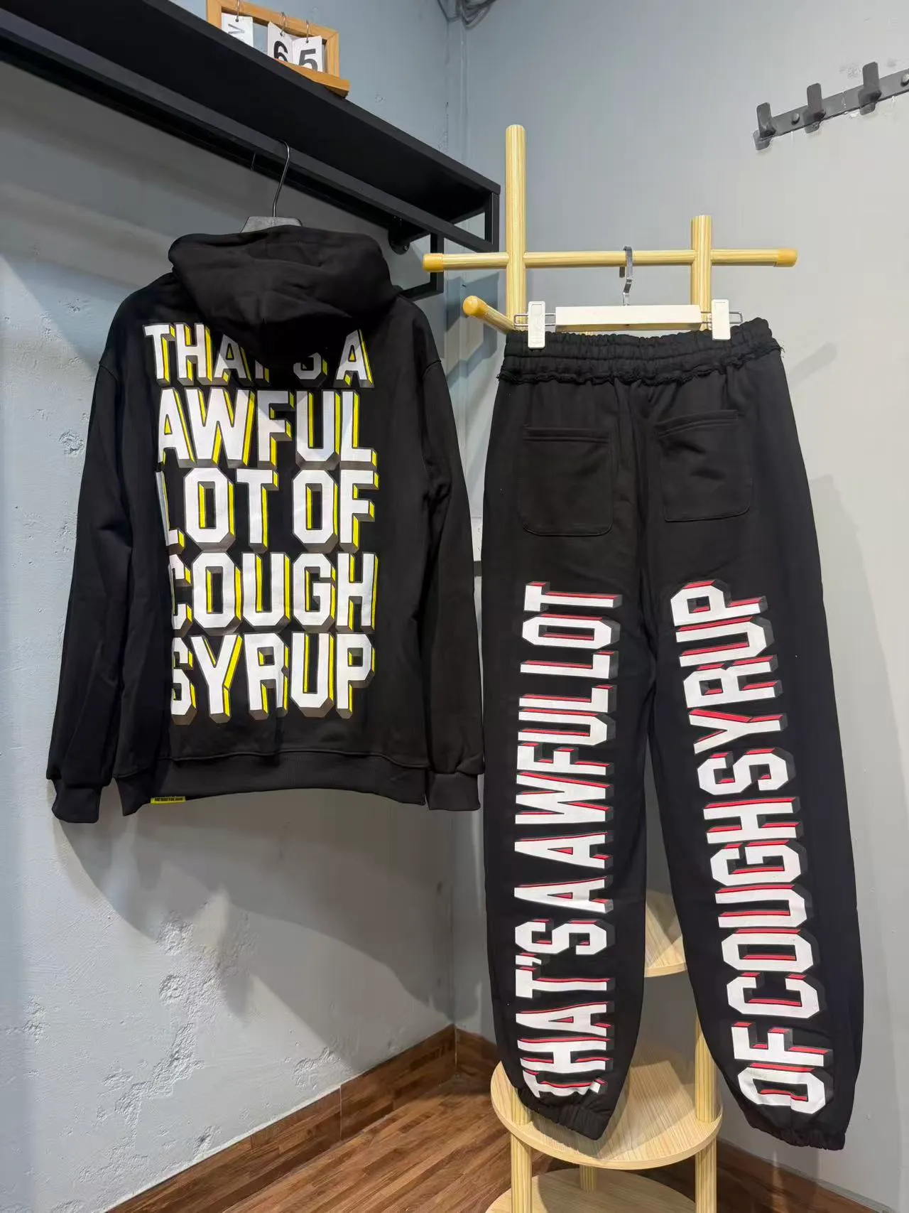 C # Black ｜ THAT'S A AWFUL LOT OF COUGH SYRUP In Stock Same Style. （fabric): 100% Sizes（size）：S-M L X L （colour）： Black ：3330# ｜ ：（fabric）： 100% Sizes（size）：S-M-L-XL （couour）： Black 👉 👉